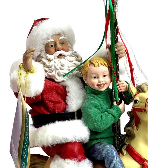 Clothtique Possible Dreams “Christmas Carousel” Music Box Figure - Picture 1 of 10